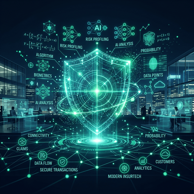 Modern Insurance Digital Operations Concept